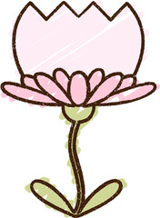 Flower Chalk Drawing