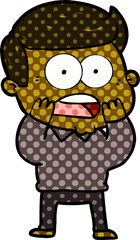 cartoon shocked man