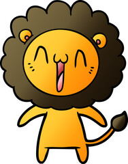 happy cartoon lion