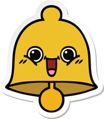 sticker of a cute cartoon bell