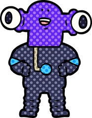 friendly cartoon alien