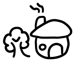 Children's line drawings, symbols