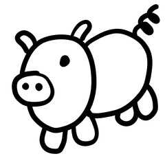 Children's line drawings, symbols