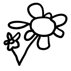 Children's line drawings, symbols