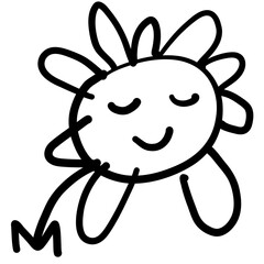 Children's line drawings, symbols