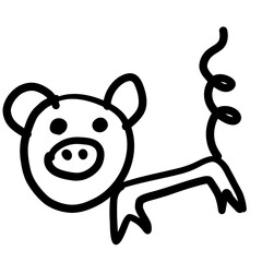 Children's line drawings, symbols