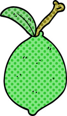 cartoon doodle lime fruit