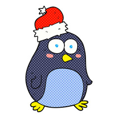 freehand drawn cartoon penguin
