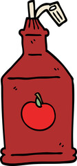 cartoon doodle tomato ketchup