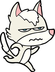 cartoon annoyed wolf