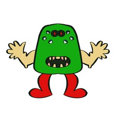 Monster clipart, illustration, alien, funny