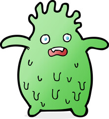 cartoon funny slime monster
