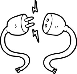 cartoon plug and socket