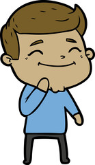 Obraz premium happy cartoon man