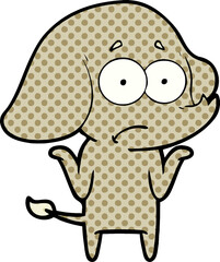 cartoon unsure elephant