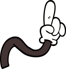 cartoon doodle of a hand gesture