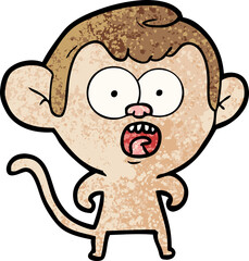 cartoon shocked monkey