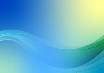 Blue gradient dynamic graphic soft line wave pattern background