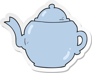 sticker of a cartoon teapot