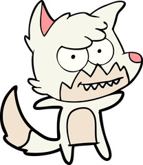 cartoon grinning fox