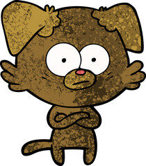 nervous dog cartoon