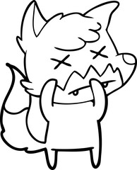 Obraz premium cartoon dead fox