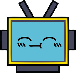 cute cartoon of a robot head