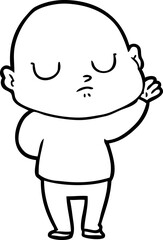 cartoon bald man