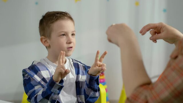 Nurturing Communication Speech Therapy for Children with Autism Enhancing Learning and Language Development with a Qualified Speech Therapist. High quality 4k footage