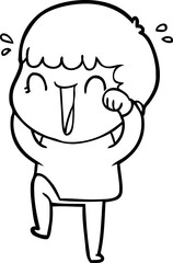 laughing cartoon man