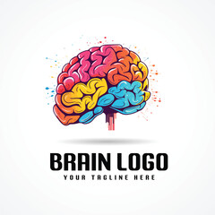 Minimal Modern Brain Logo Design Brain Logo Vector