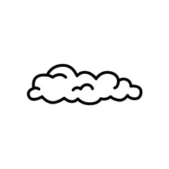 Cloud outline icon. Editable stroke. Isolated vector illustration