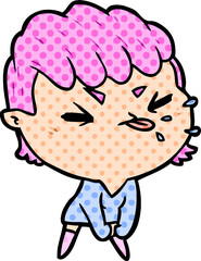 cute cartoon rude girl