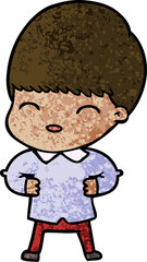 happy cartoon boy