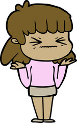 cartoon angry girl