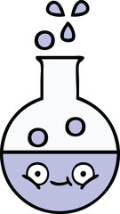 cute cartoon of a test tube