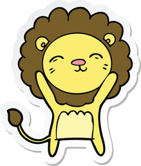 sticker of a cartoon lion
