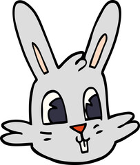 Naklejka premium cartoon doodle bunny face