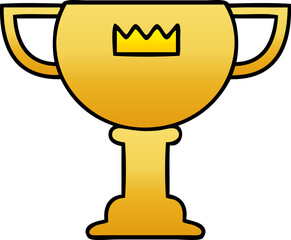gradient shaded cartoon of a gold cup