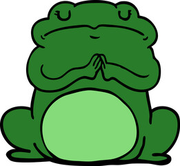 cartoon arrogant frog