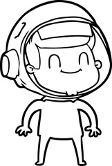 Obraz premium happy cartoon astronaut