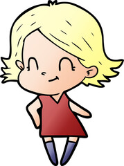 cartoon friendly girl