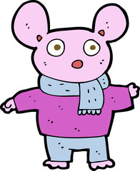 cartoon mouse in clothes