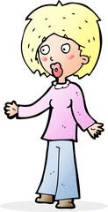 cartoon surprised woman