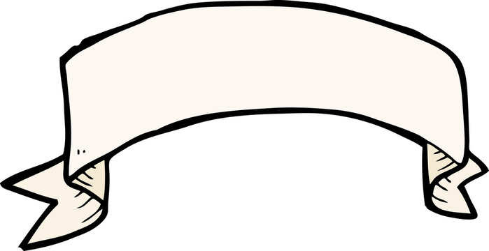 cartoon tattoo scroll banner