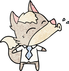 howling wolf boss cartoon