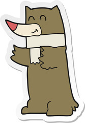sticker of a cartoon bear