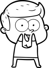 cartoon happy man
