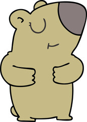 hand drawn quirky cartoon bear