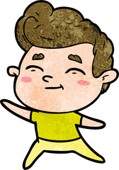 happy cartoon man